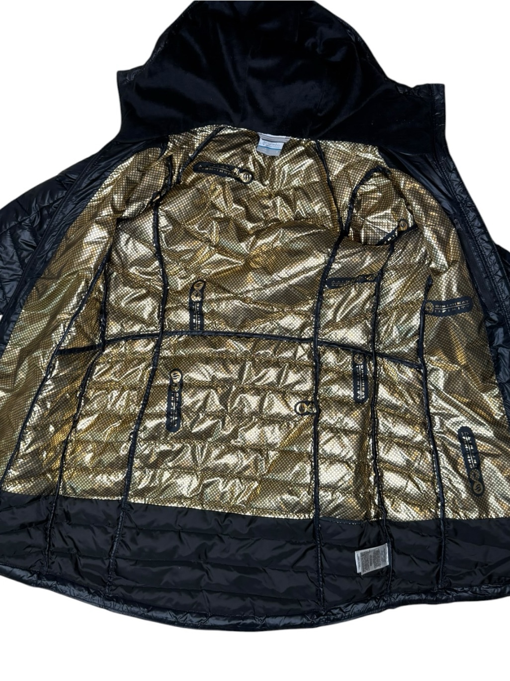Columbia Joy Peak Mid Jacket S Omni-Heat Hooded Infinity Gold Insulated Black — image 4 of 8